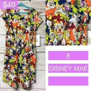 LuLaRoe Disney Mae Seven Dwarfs Size 8 NWT